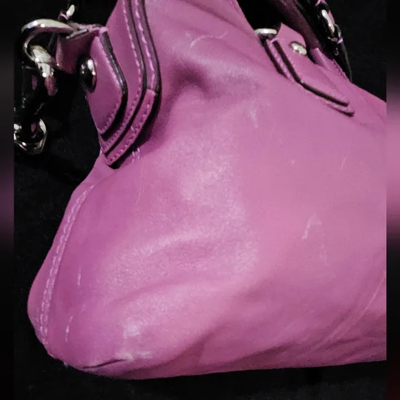 Coach Kristen Orchid Purple Leather Satchel/Shoulder Bag - Picture 9 of 16